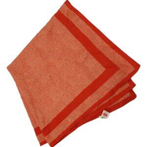 Glentex Womens Scarf Orange Square 27" Made In Italy